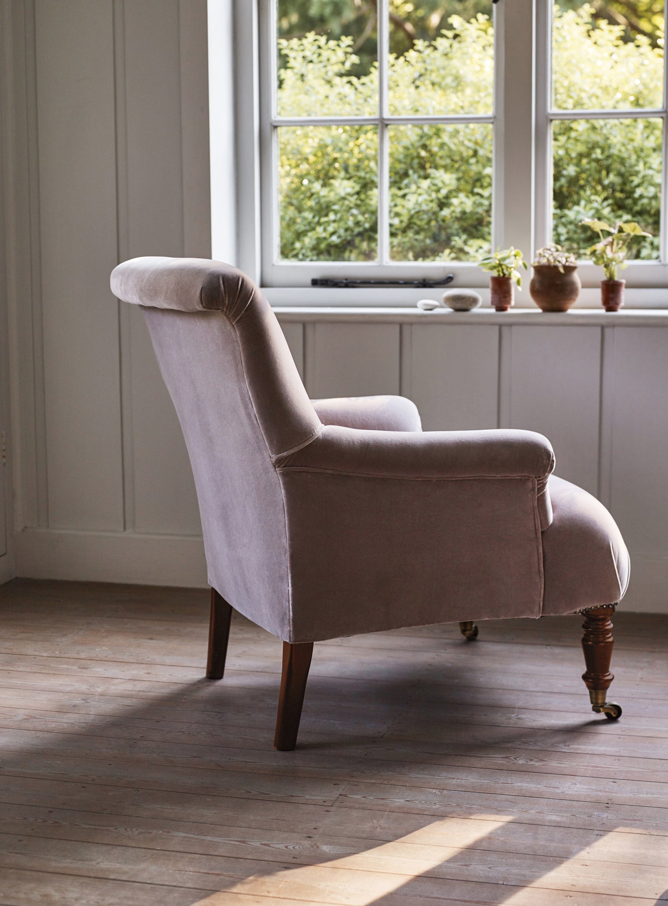 Fauteuil Finley, velours Clover
