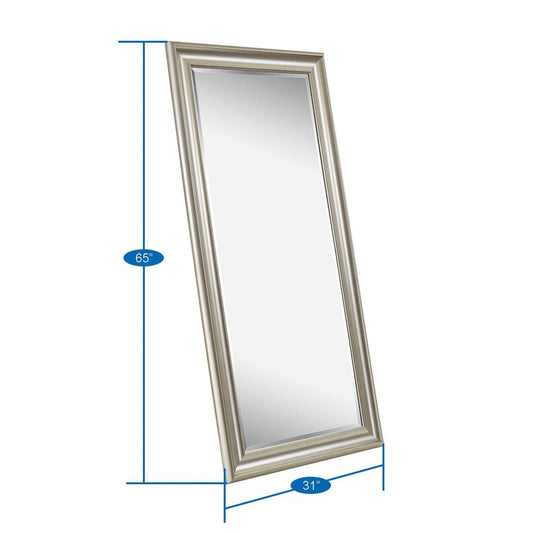 Grand miroir mural rectangulaire avec cadre - Miroir de sol pleine longueur, miroir corporel pour chambre à coucher et dressing.