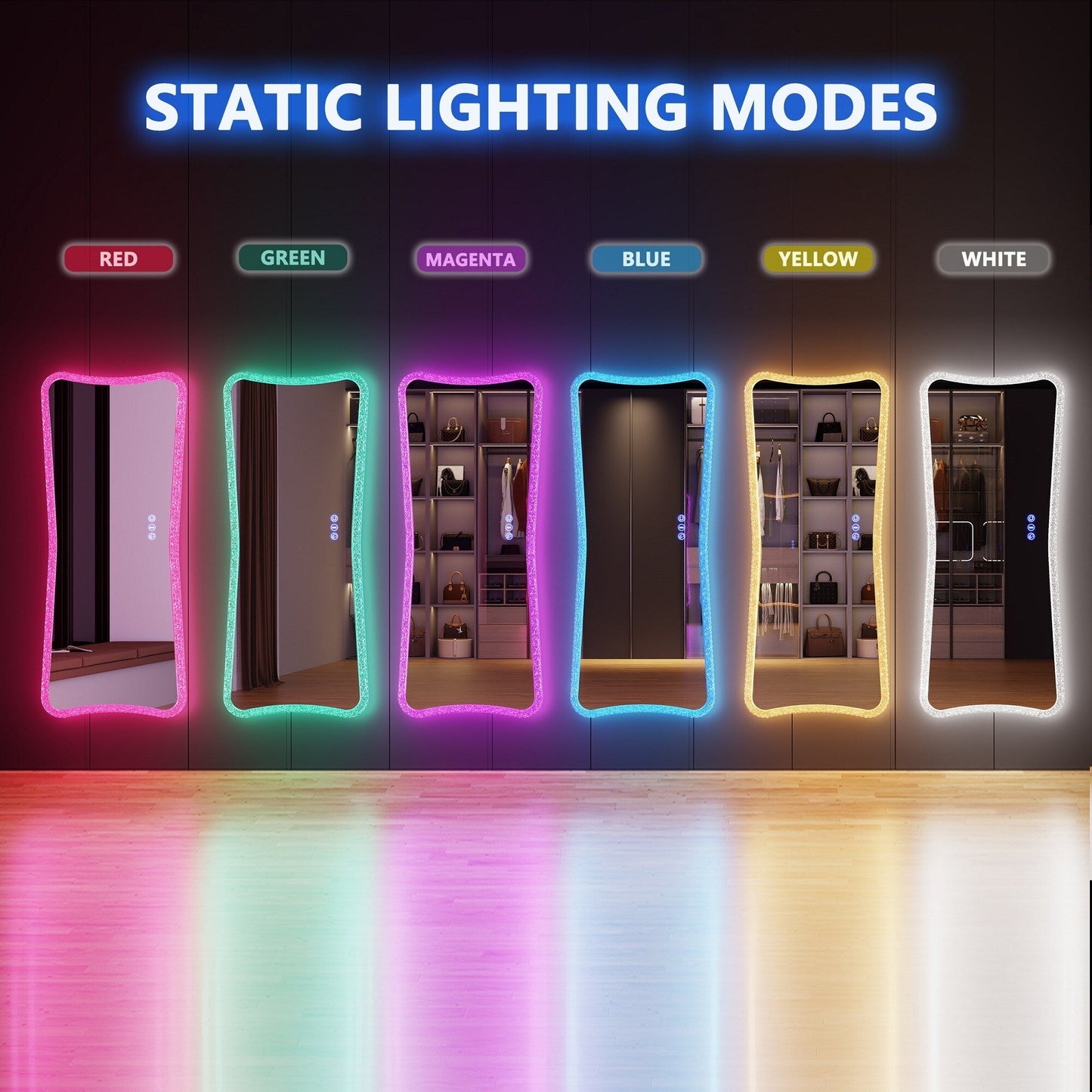 Miropieds à taille réelle avec lumières RGB - Blanc