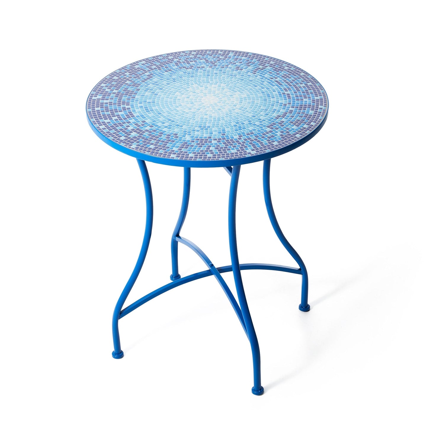 Glitzhome Ensemble de Bistro Pliable en Métal pour Extérieur, 3 Pièces, Table et Chaises de Patio
