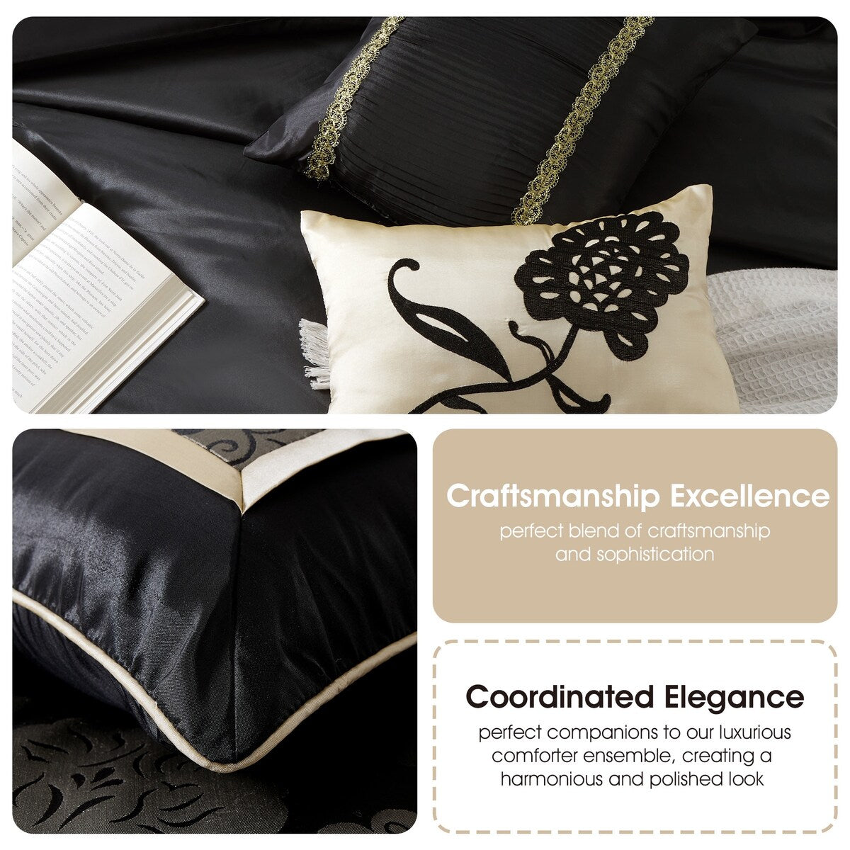Ensemble de Couette Nanshing Brie 9 Pièces en Jacquard Floral