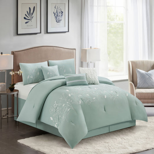 Ensemble de couette Nanshing Taylor 7 pièces à motifs floraux botaniques
