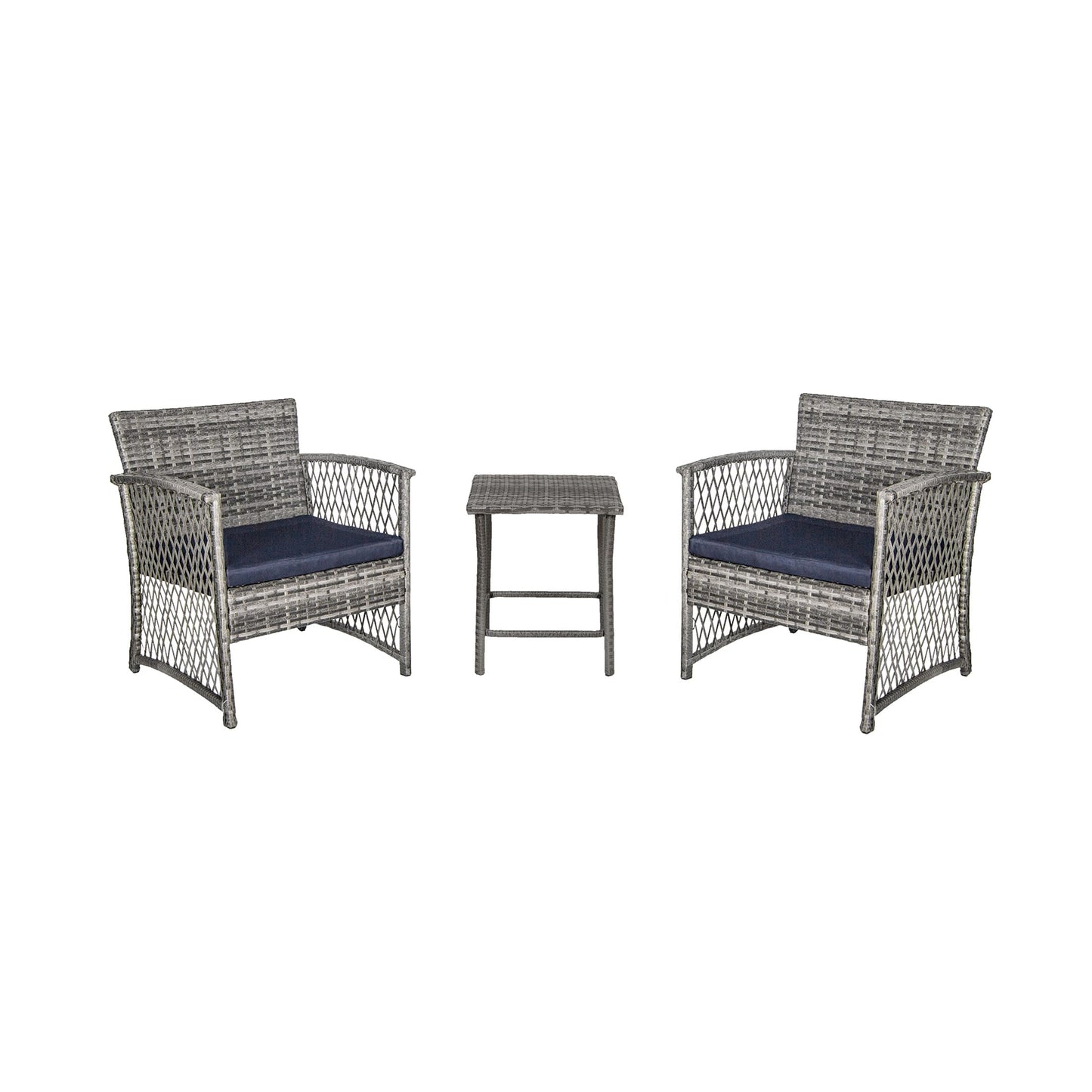 Ensemble de bistro pour terrasse en osier Heritage Outdoor, 3 pièces