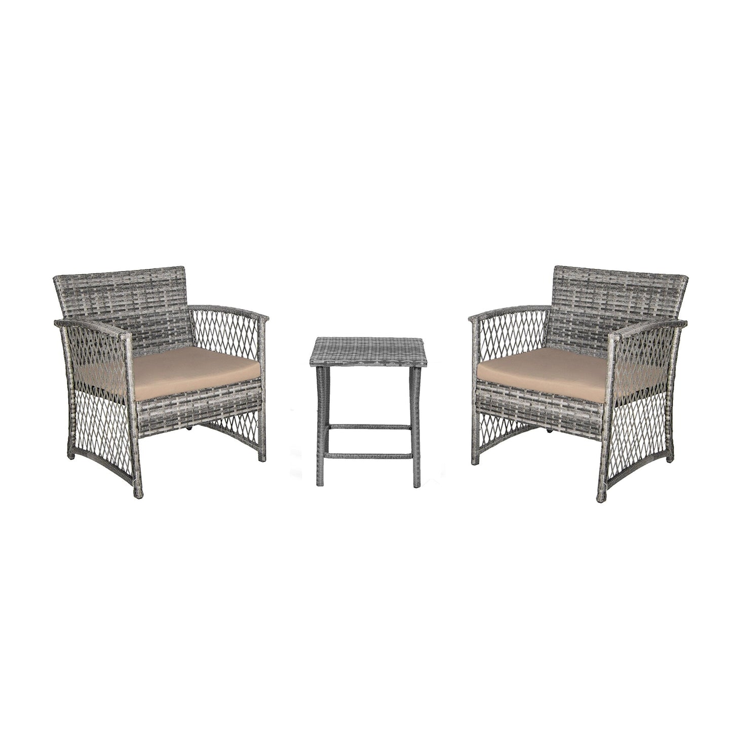 Ensemble de bistro pour terrasse en osier Heritage Outdoor, 3 pièces