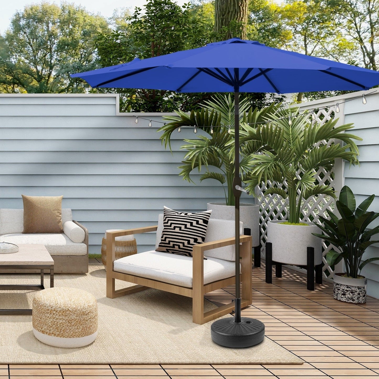 Parasol de terrasse Holme de 2,7 mètres et pied de support