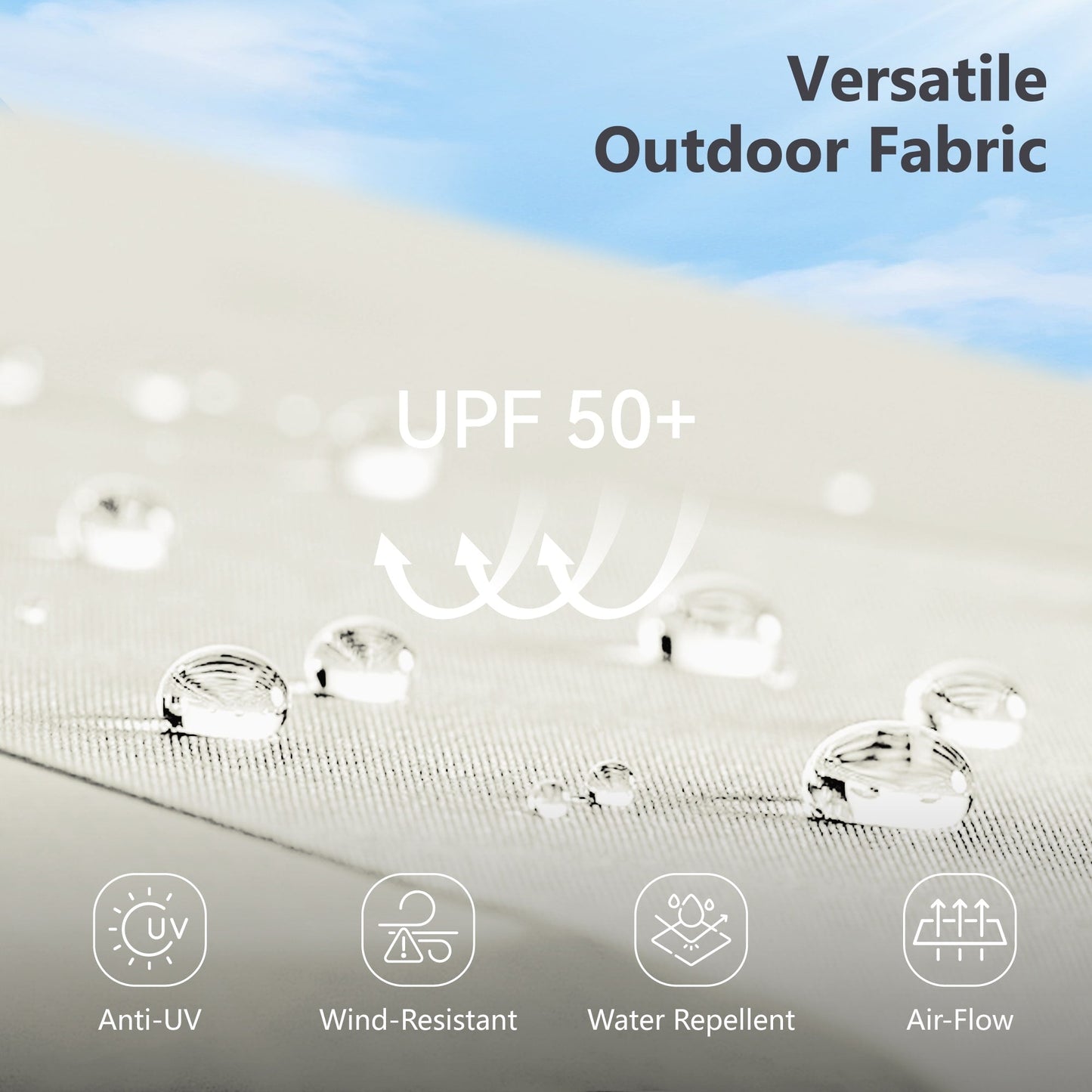 MAISON ARTS Parasol de terrasse extra large double face de 4,5 m avec socle inclus