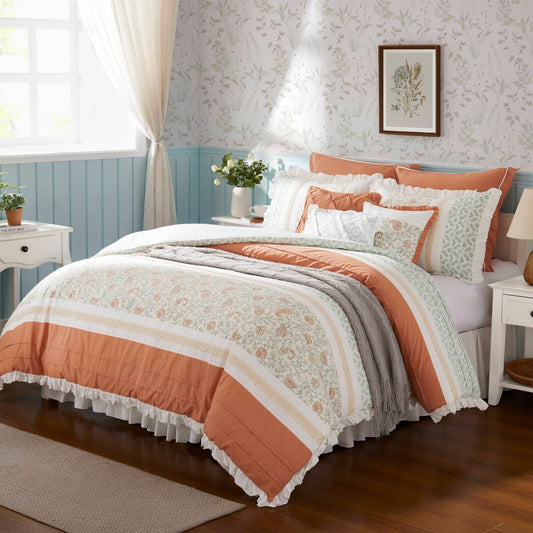 Ensemble de couette en percale de coton 9 pièces Vanessa de Madison Park