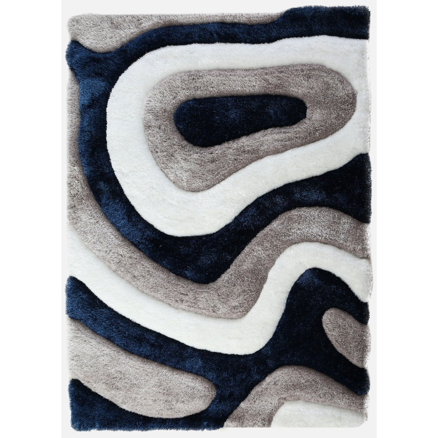 Tapis de sol abstrait à poils longs Mateos