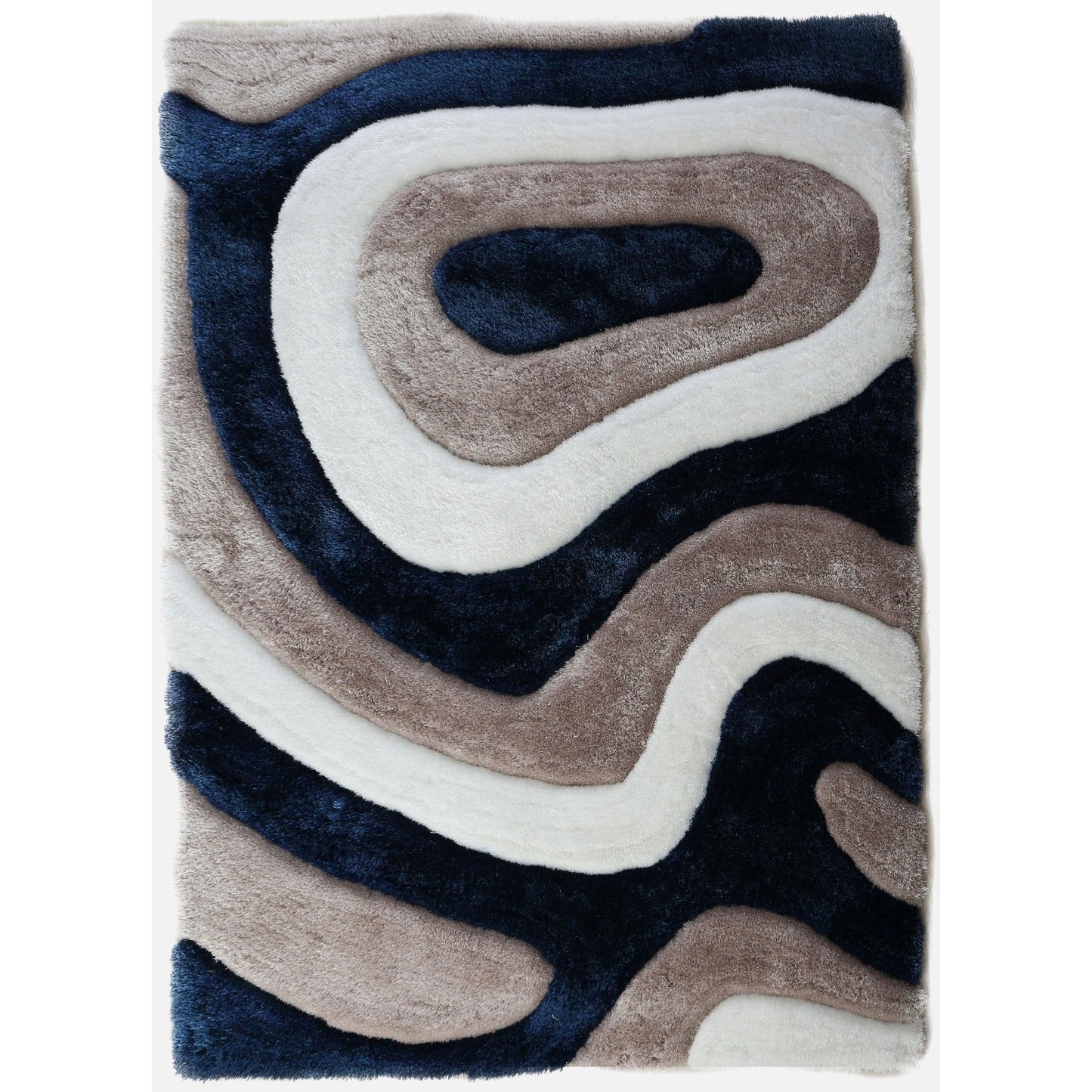 Tapis de sol abstrait à poils longs Mateos