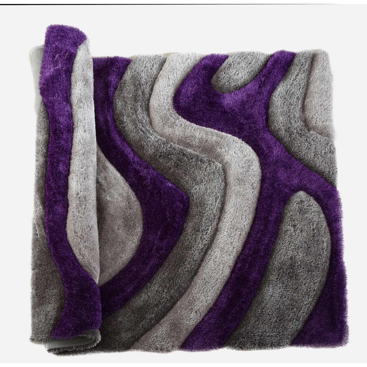 Tapis de sol abstrait à poils longs Mateos