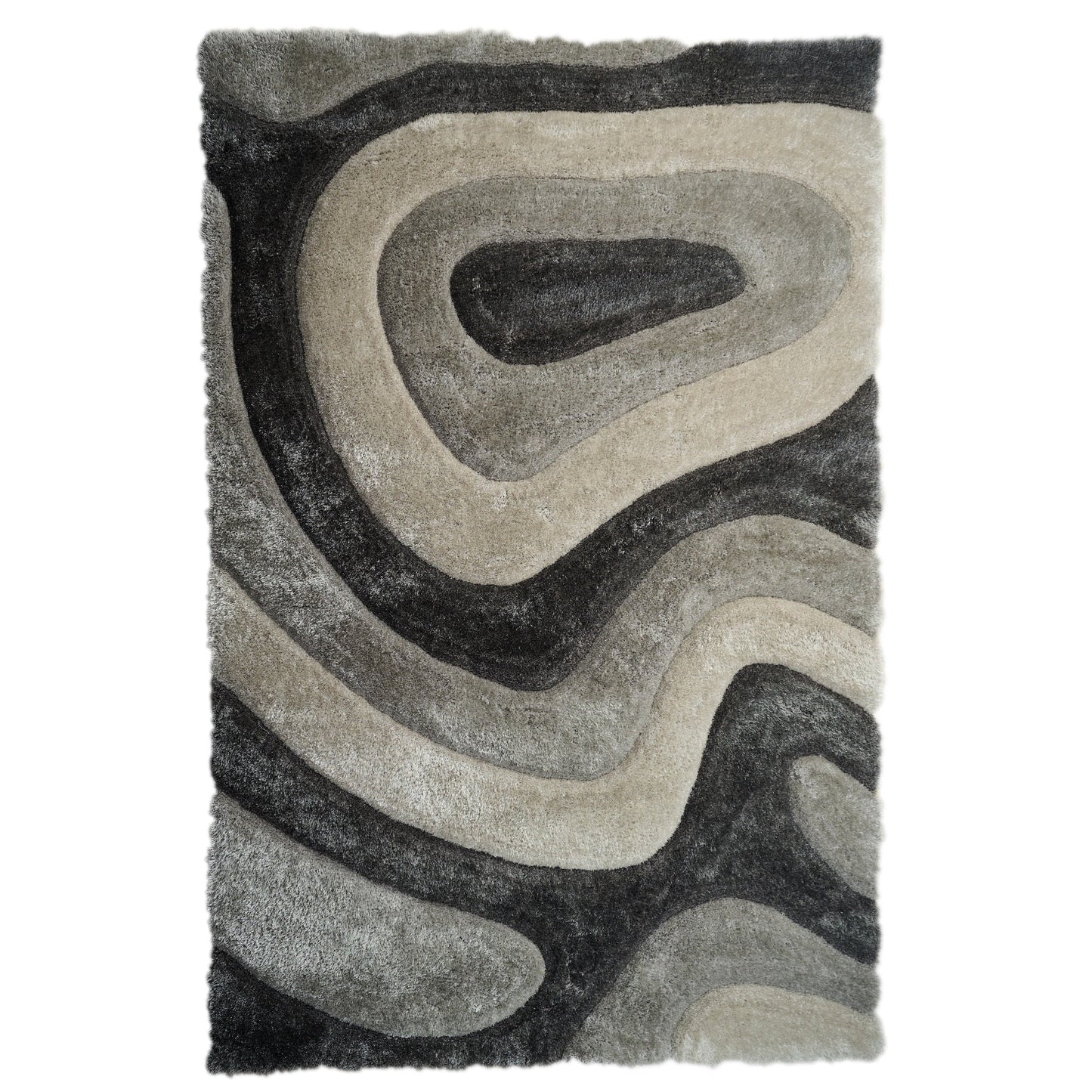 Tapis de sol abstrait à poils longs Mateos