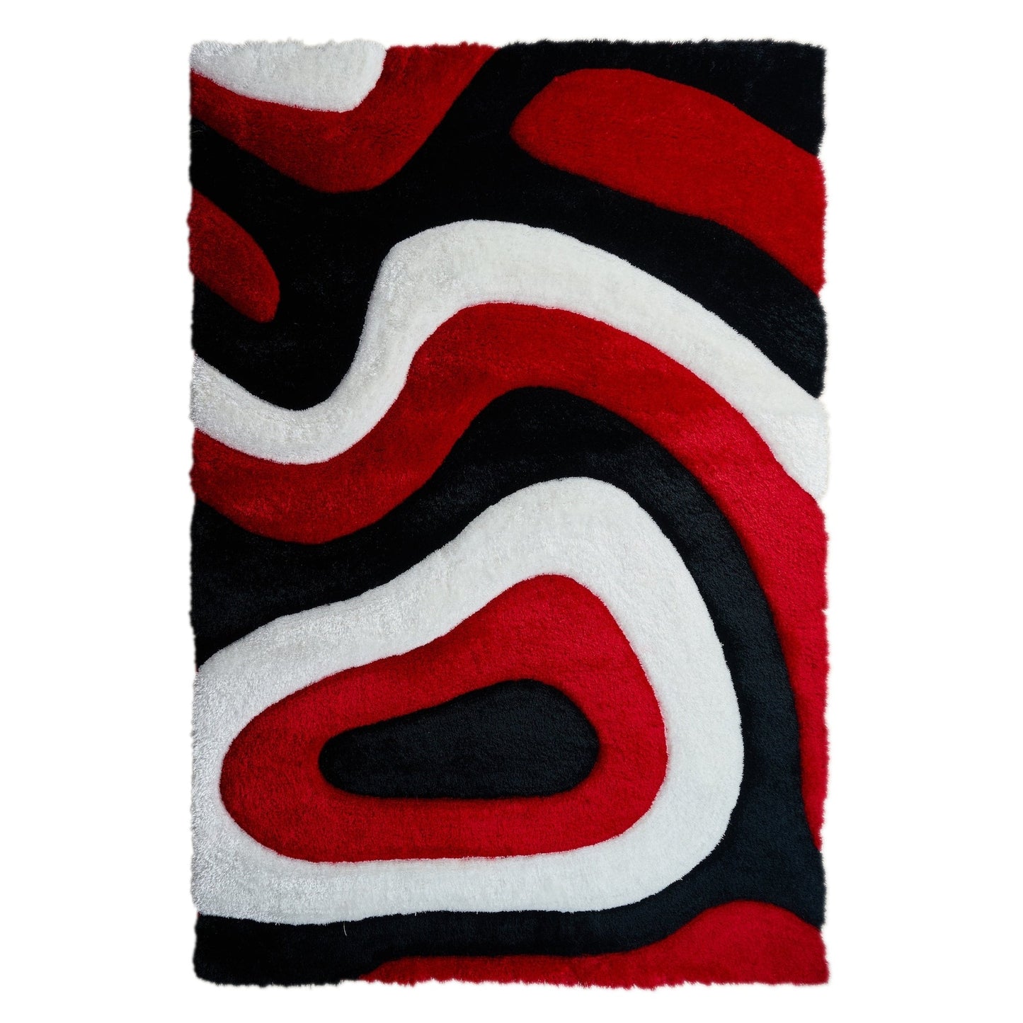 Tapis de sol abstrait à poils longs Mateos