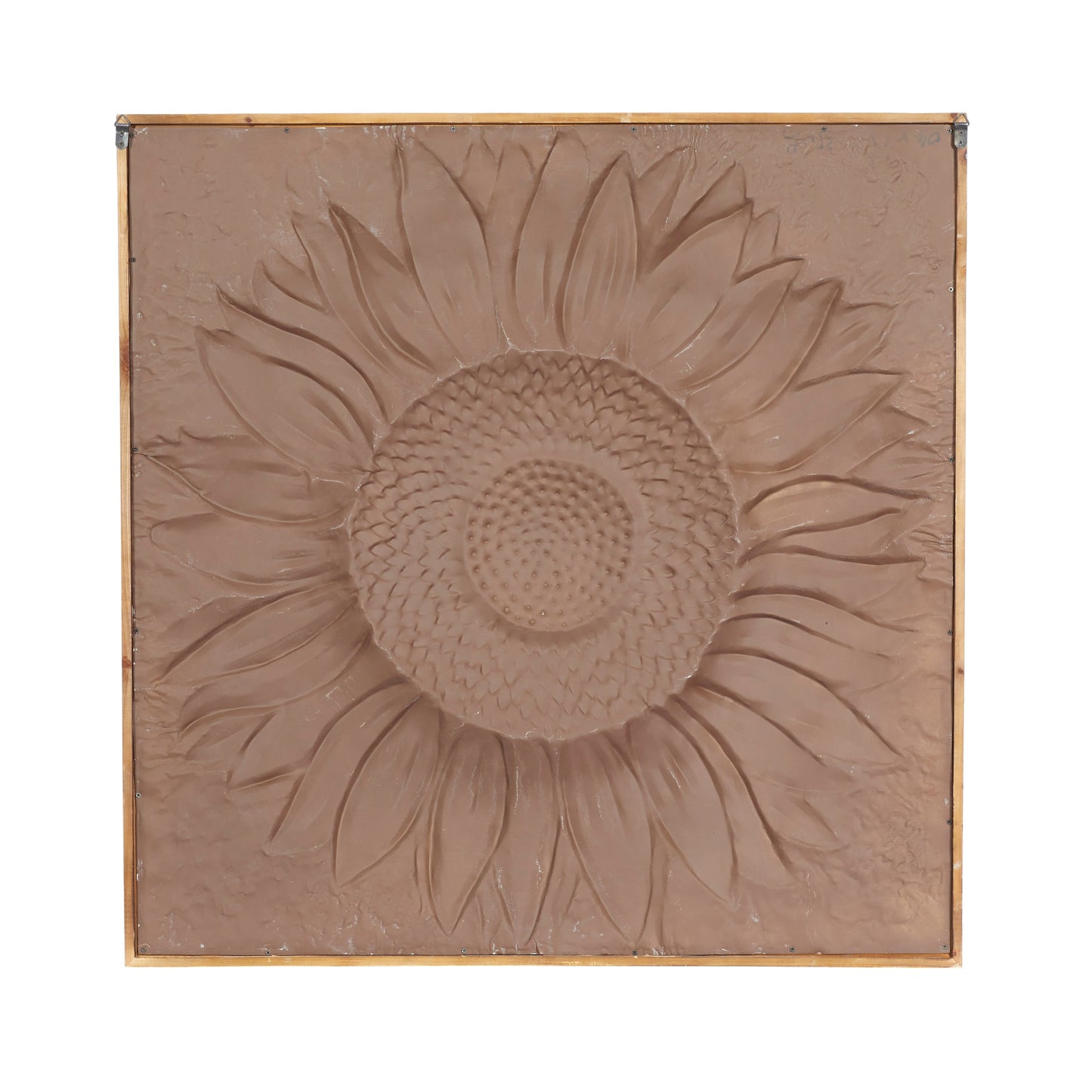 Décoration murale florale en forme de tournesol en métal avec détails en relief - Gris - Roche River Decor