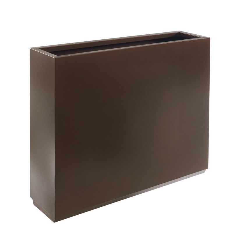 Grand bac à plantes métallique pour plantes d'extérieur, 96,5 cm de long x 25,4 cm de large x 76,2 cm de haut - Bac à plantes séparateur en métal - 96,5x76,2x25,4 cm
