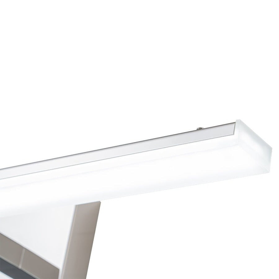 Barre lumineuse à LED linéaire pour meuble-lavabo, chromée, à intensité variable, style minimaliste
