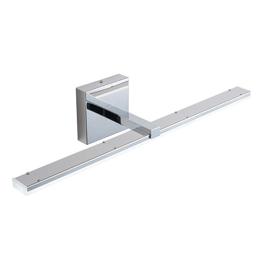 Barre lumineuse à LED linéaire pour meuble-lavabo, chromée, à intensité variable, style minimaliste