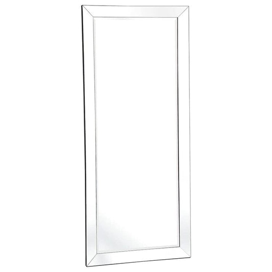Grand miroir en faux bois pour un reflet clair et intégral, et une ambiance de pièce améliorée - Argent - Grand format