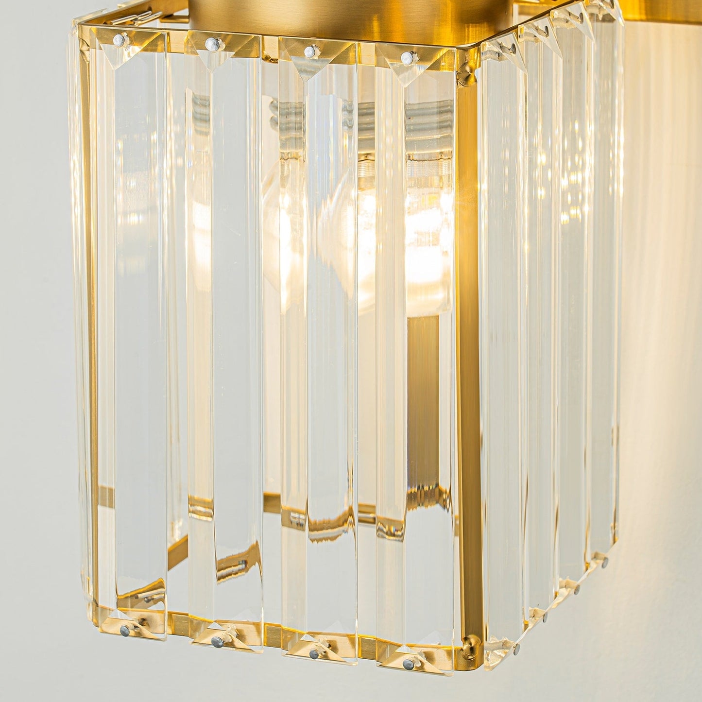 Applique murale moderne dorée à intensité variable, cylindre glamour, luminaire de salle de bain avec cristaux, applique murale.