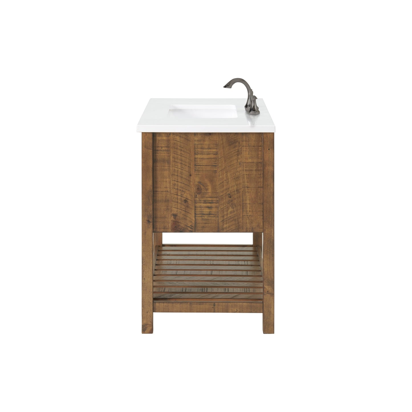 Meuble-lavabo de salle de bain simple Monterey 37 de style farmhouse avec plan de travail