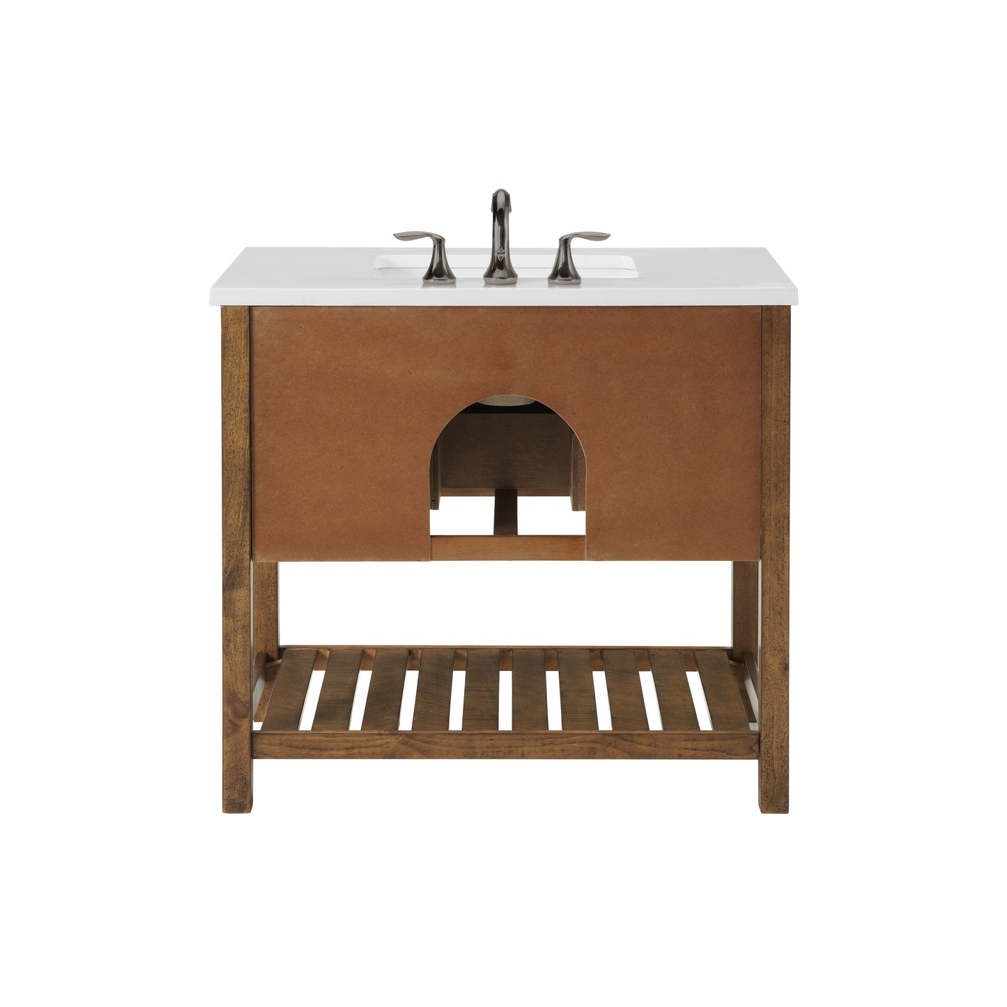Meuble-lavabo de salle de bain simple Monterey 37 de style farmhouse avec plan de travail