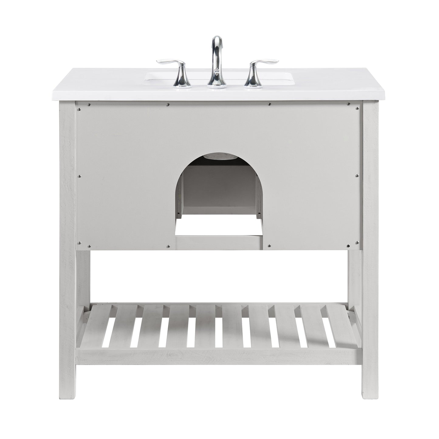Meuble-lavabo de salle de bain simple Monterey 37 de style farmhouse avec plan de travail