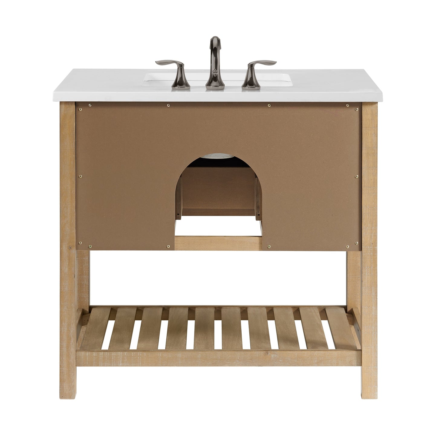 Meuble-lavabo de salle de bain simple Monterey 37 de style farmhouse avec plan de travail