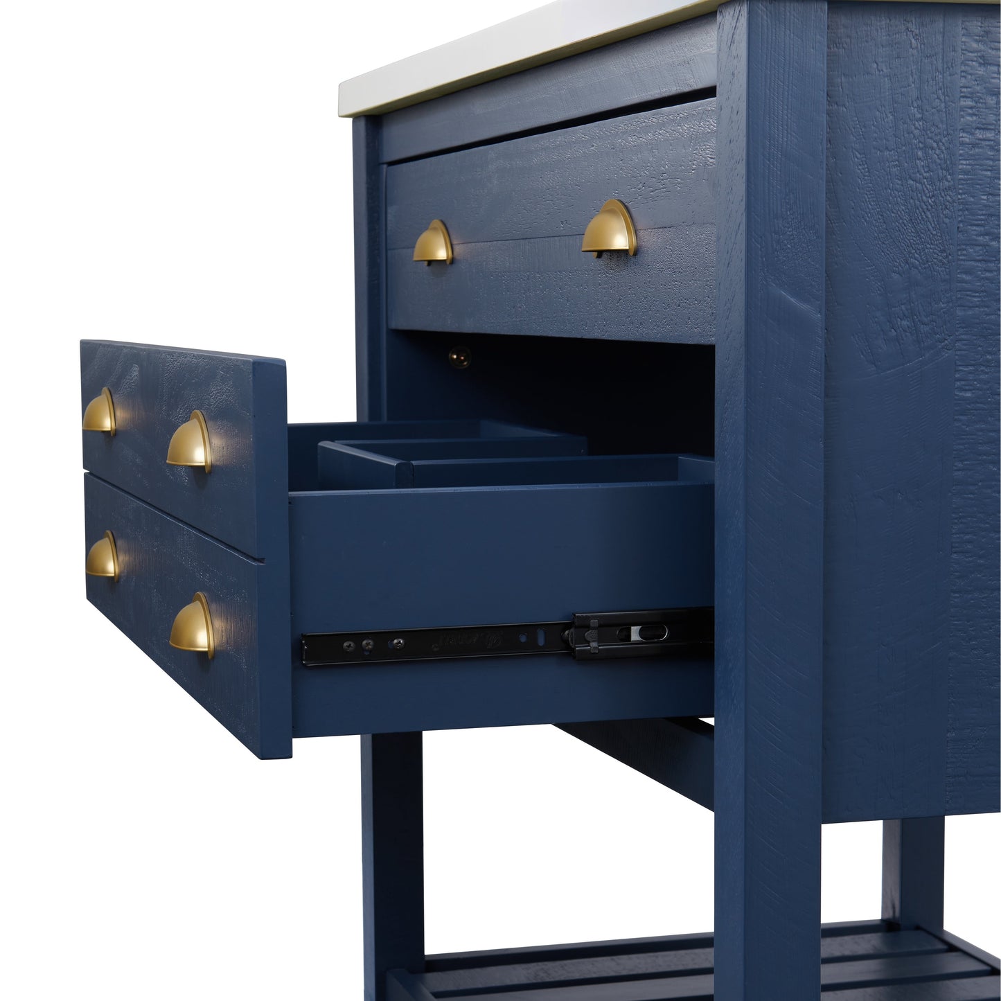 Meuble-lavabo de salle de bain simple Monterey 37 de style farmhouse avec plan de travail