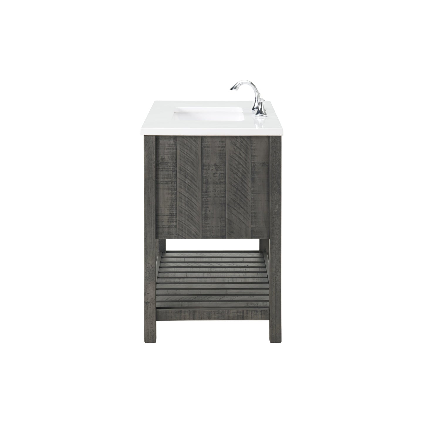 Meuble-lavabo de salle de bain simple Monterey 37 de style farmhouse avec plan de travail