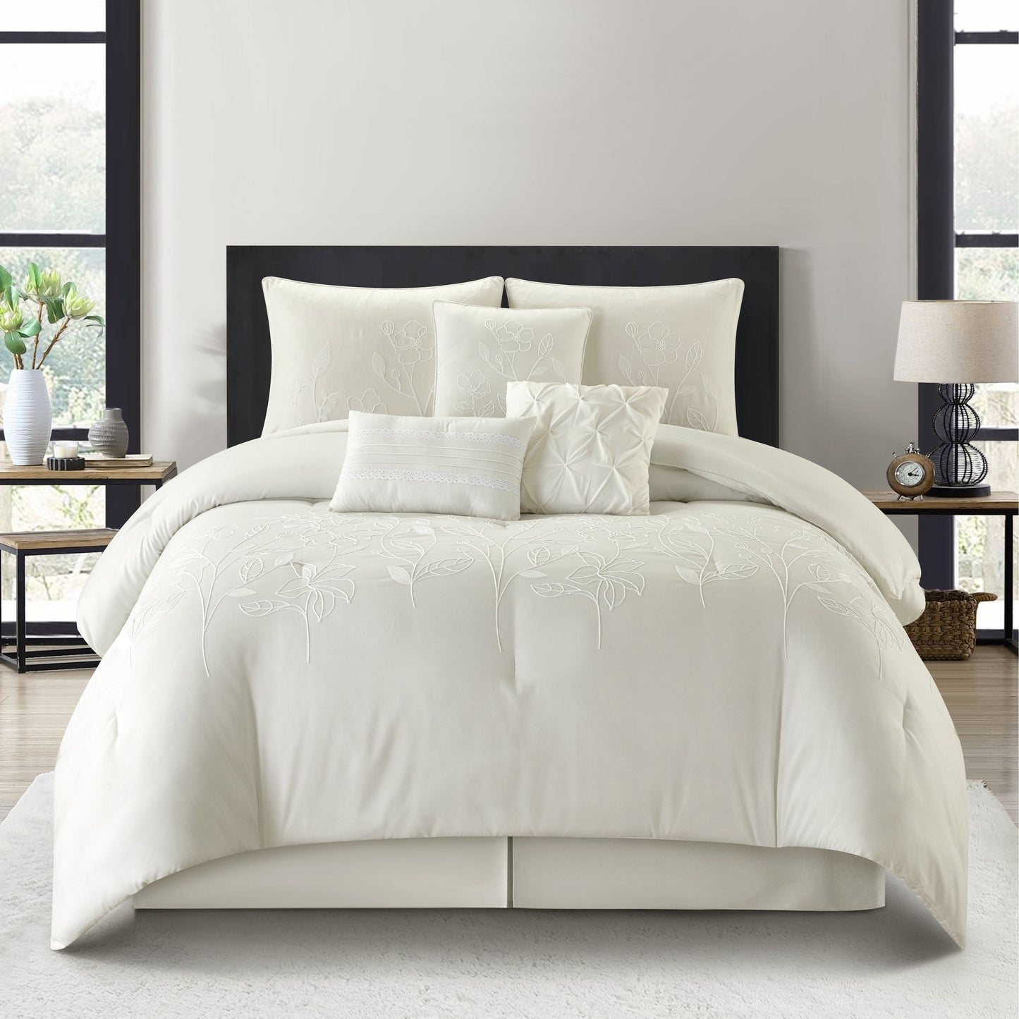 Ensemble de couette Nanshing Taylor 7 pièces à motifs floraux botaniques