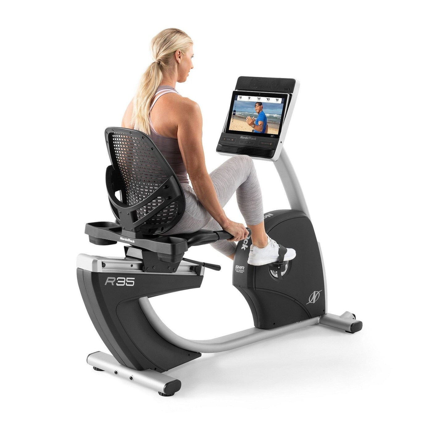 NordicTrack Commercial Series R35 ; vélo d'exercice semi-allongé compatible iFIT avec écran tactile de 14 pouces