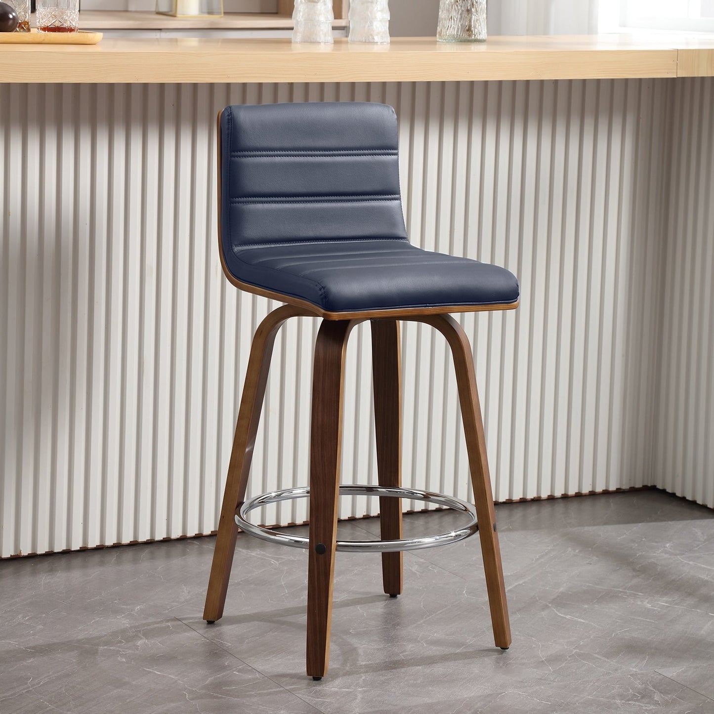 Tabourets de bar/hauts-sièges pivotants en simili cuir 26/29, lot de 2/3