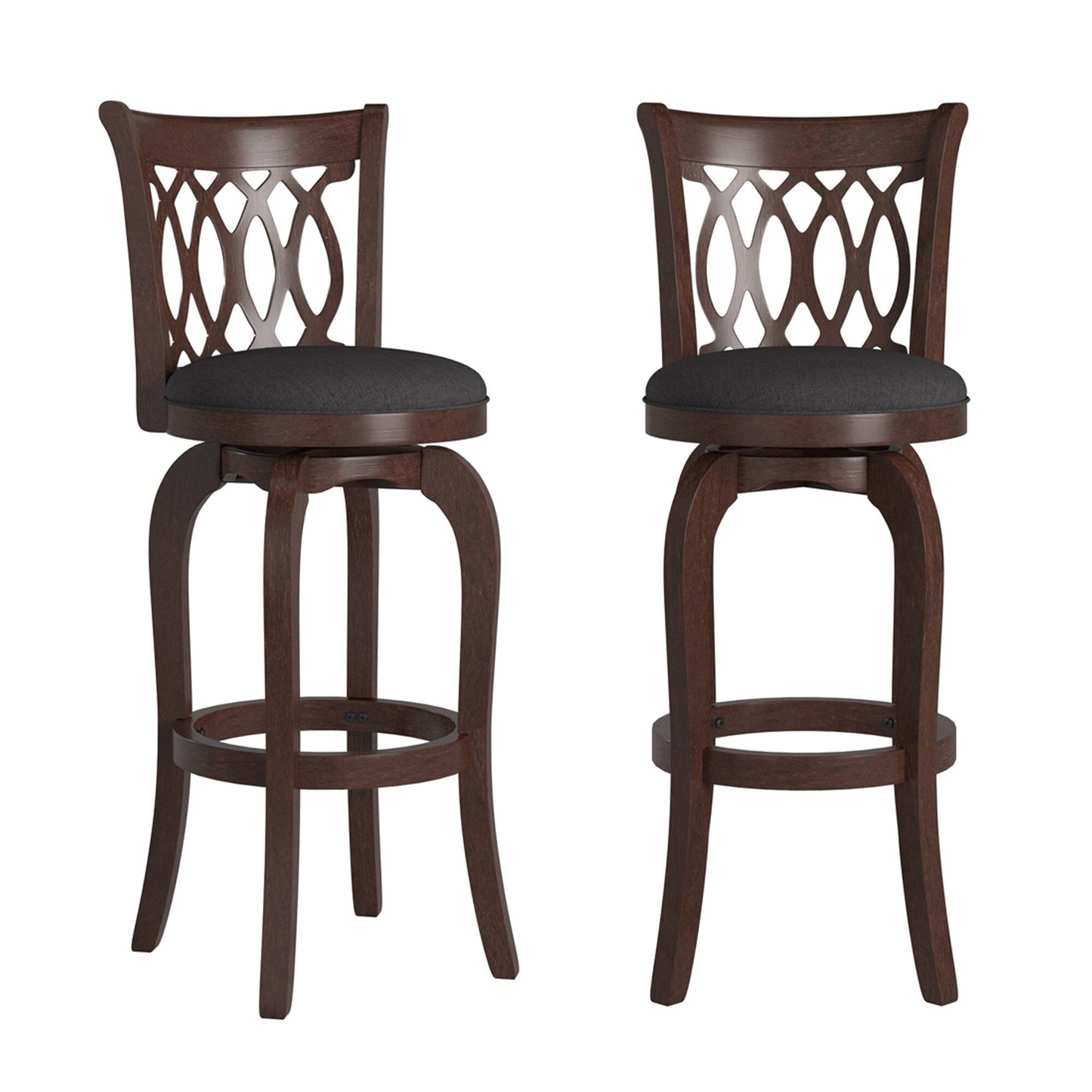 Tabouret de bar pivotant Rovinj avec dossier incurvé
