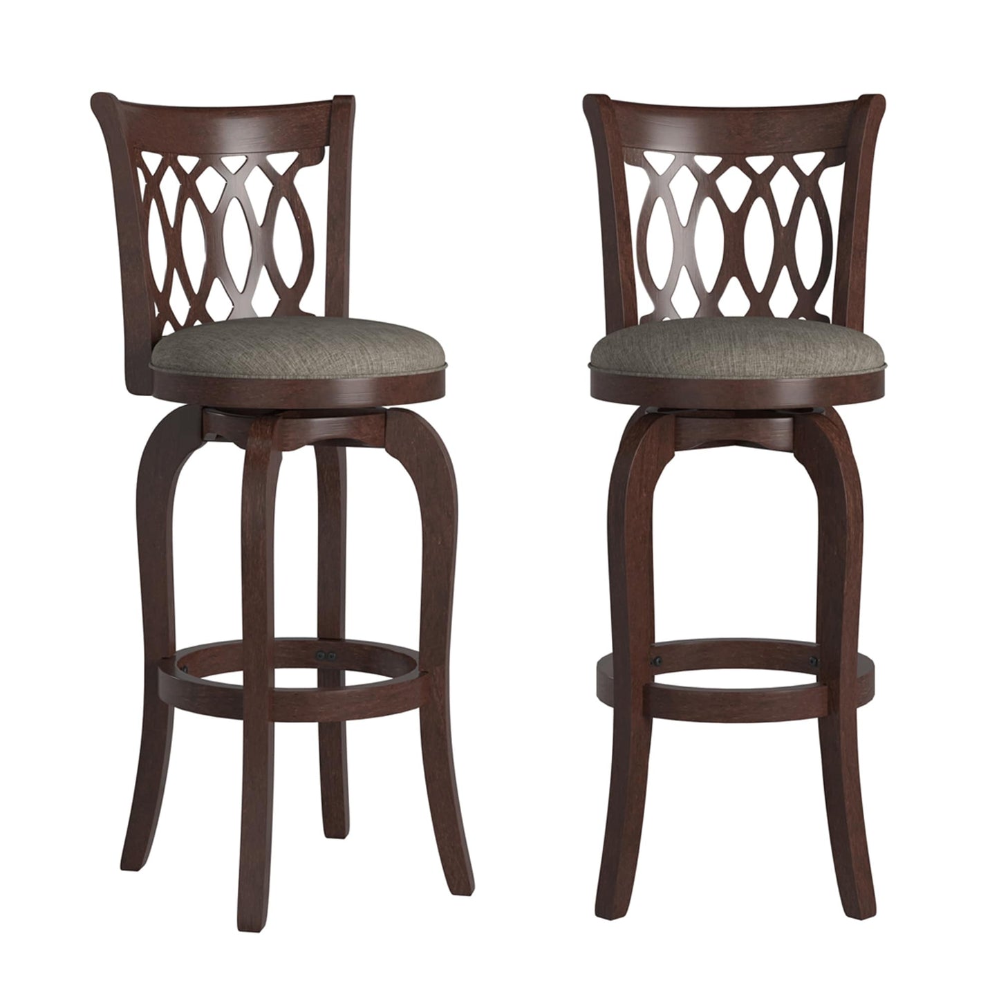 Tabouret de bar pivotant Rovinj avec dossier incurvé