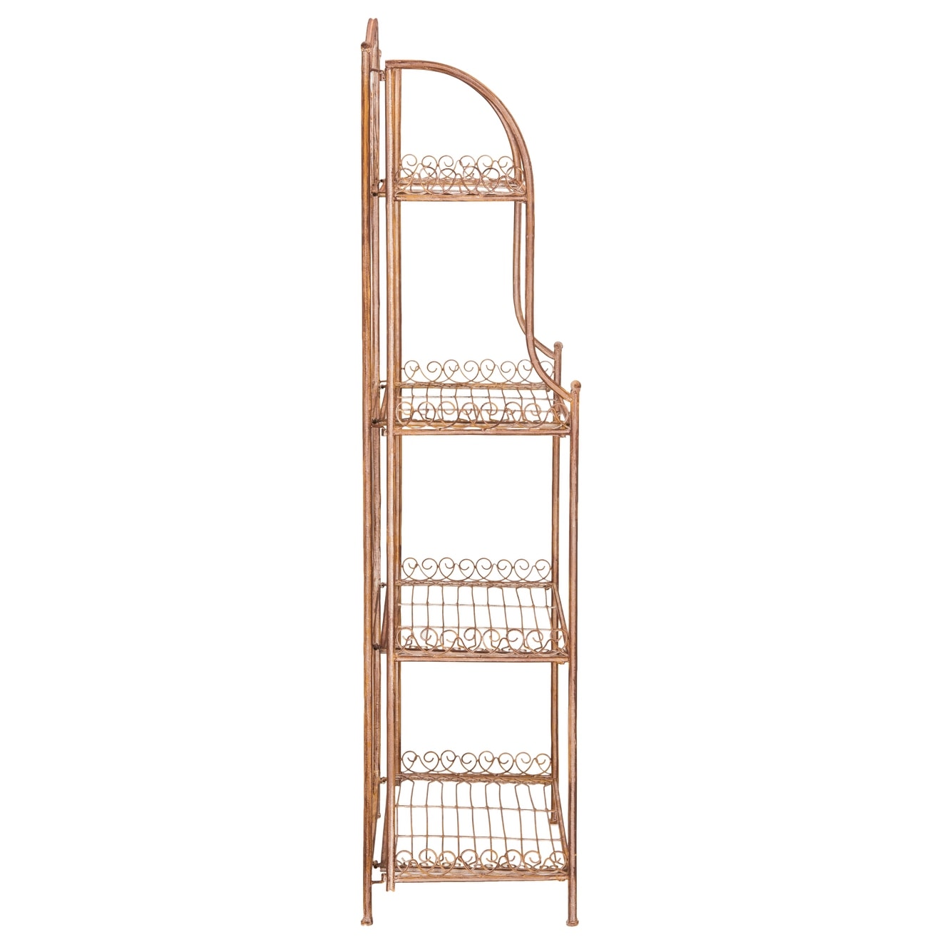 SAFAVIEH Bryn, étagère à gâteaux d'extérieur en fer forgé de style victorien à 4 niveaux - 63,5 cm L x 38,1 cm P x 160 cm H - 63,5L x 38,1P x 160H
