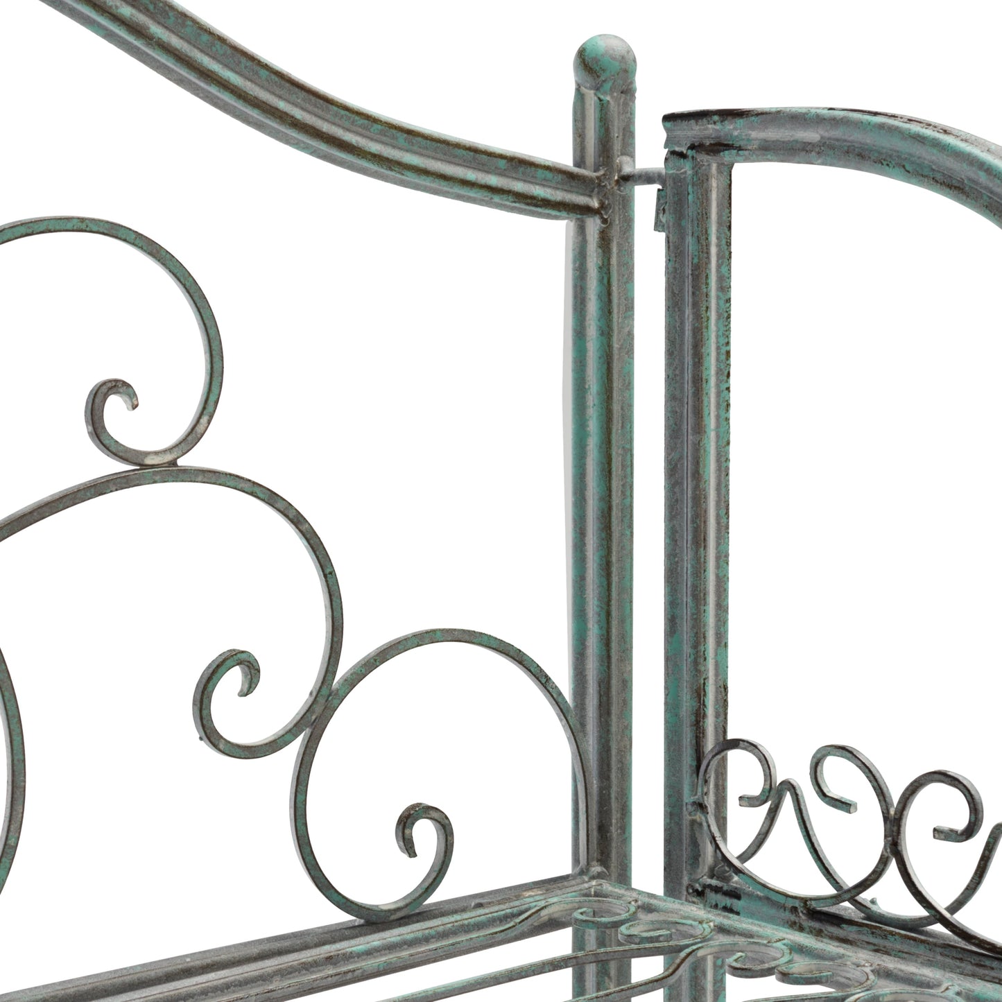 SAFAVIEH Bryn, étagère à gâteaux d'extérieur en fer forgé de style victorien à 4 niveaux - 63,5 cm L x 38,1 cm P x 160 cm H - 63,5L x 38,1P x 160H