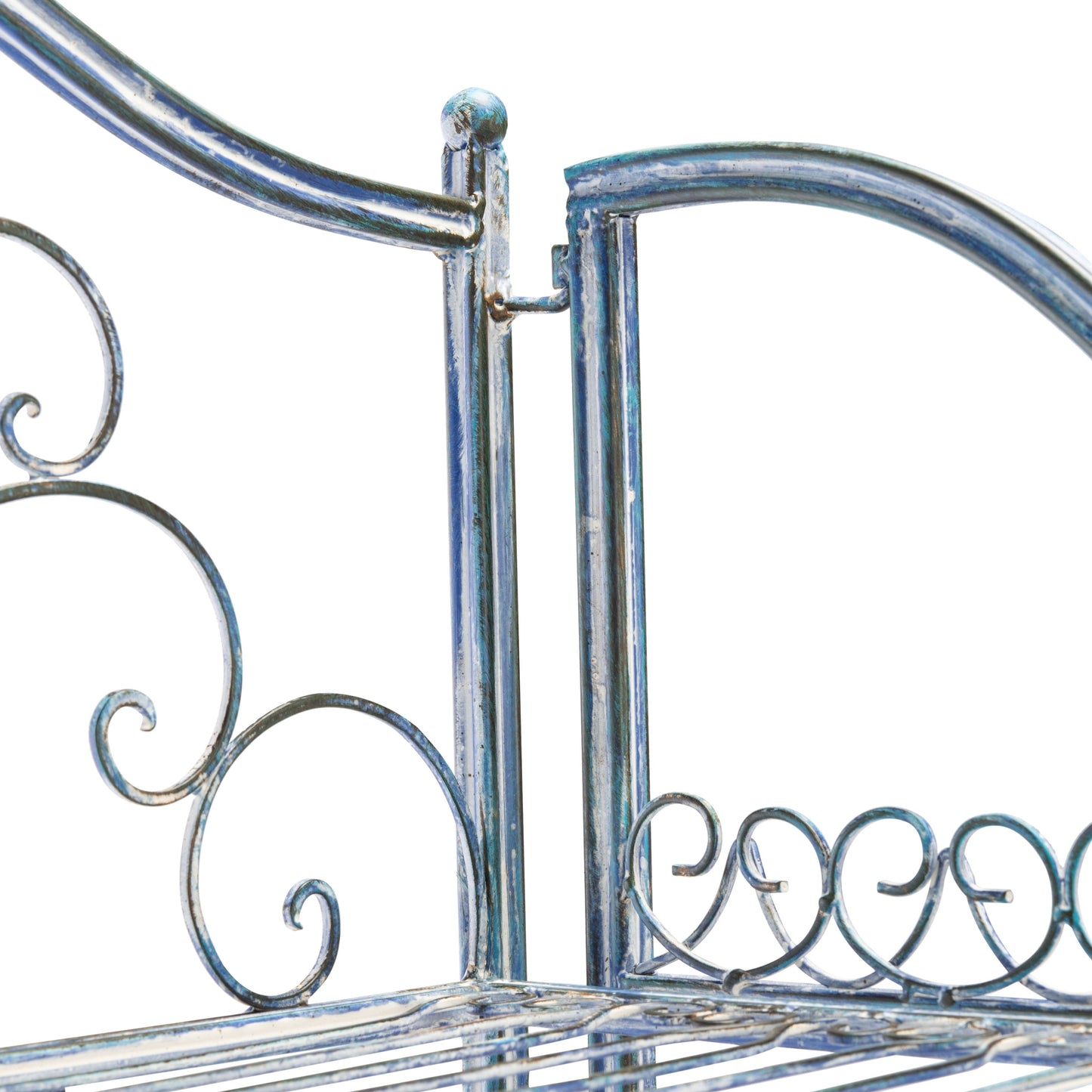 SAFAVIEH Bryn, étagère à gâteaux d'extérieur en fer forgé de style victorien à 4 niveaux - 63,5 cm L x 38,1 cm P x 160 cm H - 63,5L x 38,1P x 160H