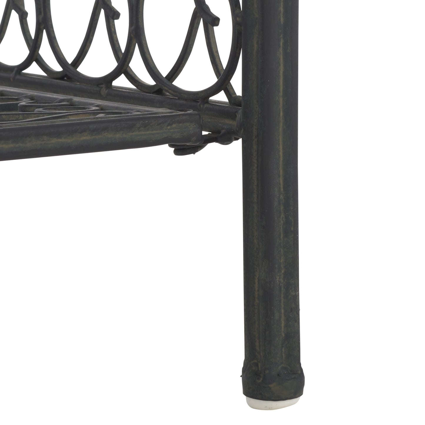 SAFAVIEH Bryn, étagère à gâteaux d'extérieur en fer forgé de style victorien à 4 niveaux - 63,5 cm L x 38,1 cm P x 160 cm H - 63,5L x 38,1P x 160H