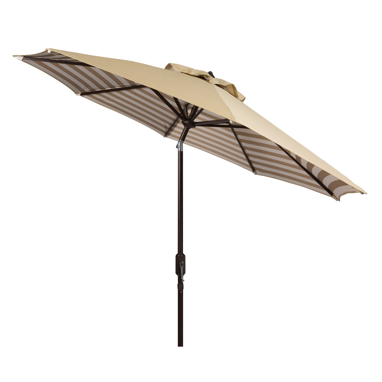 Parasol de jardin à manivelle SAFAVIEH Hadire Inside Out à rayures, 9 pieds