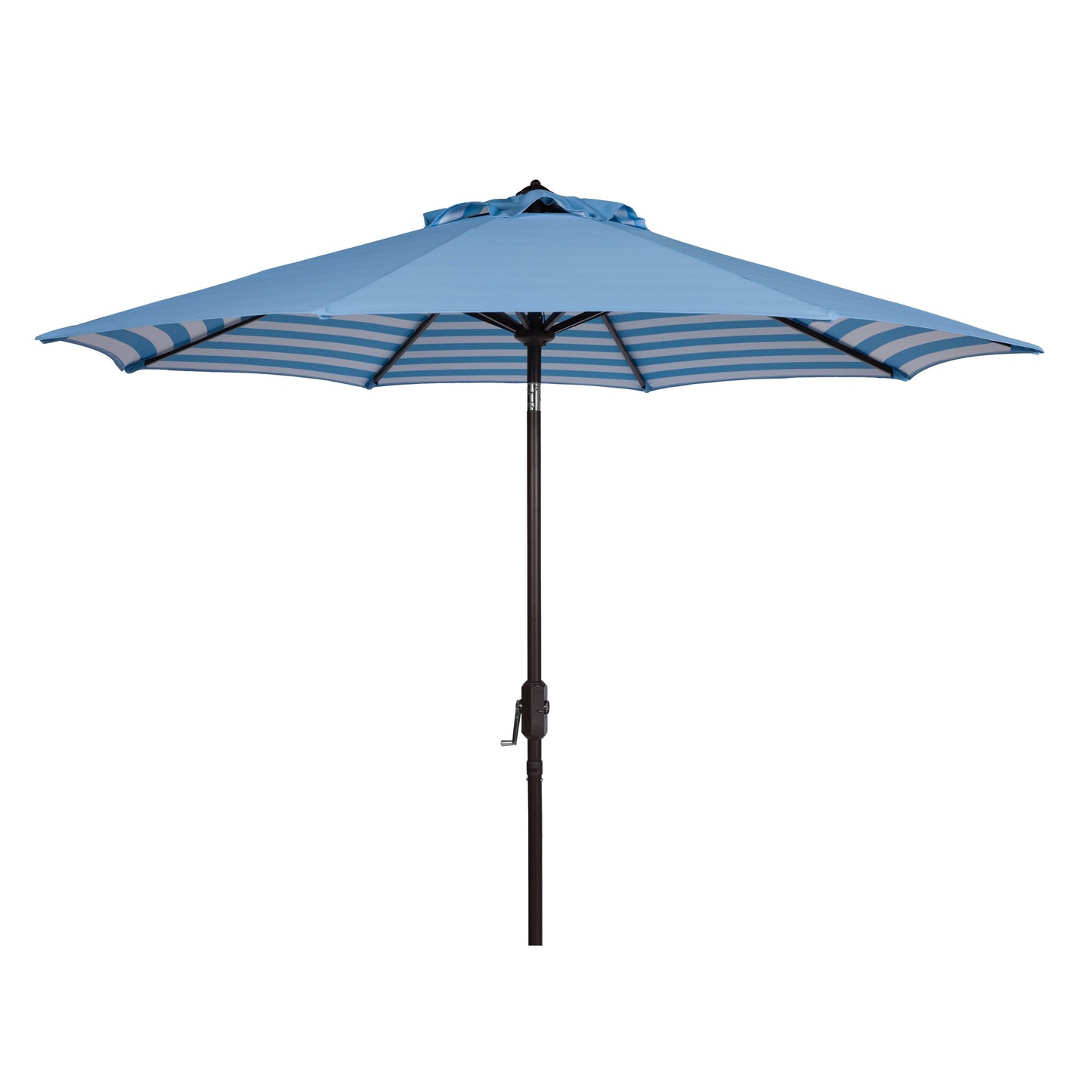 Parasol de jardin à manivelle SAFAVIEH Hadire Inside Out à rayures, 9 pieds