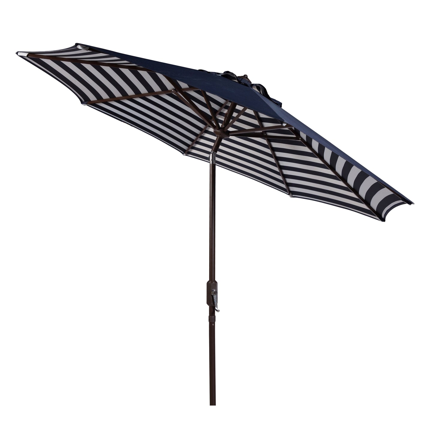 Parasol de jardin à manivelle SAFAVIEH Hadire Inside Out à rayures, 9 pieds
