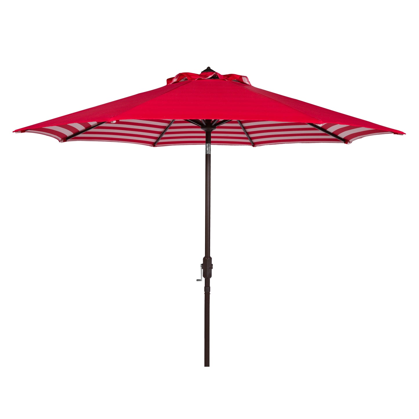 Parasol de jardin à manivelle SAFAVIEH Hadire Inside Out à rayures, 9 pieds