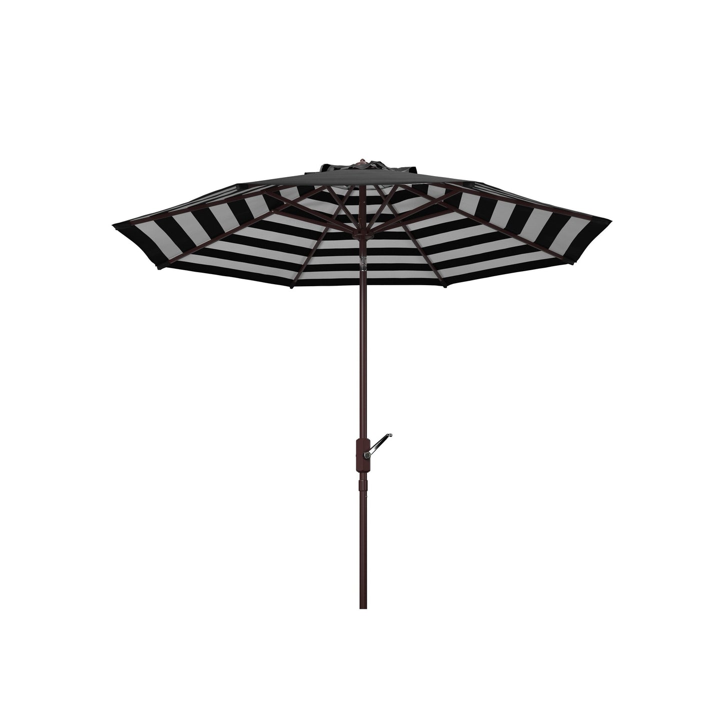 Parasol de jardin à manivelle SAFAVIEH Hadire Inside Out à rayures, 9 pieds