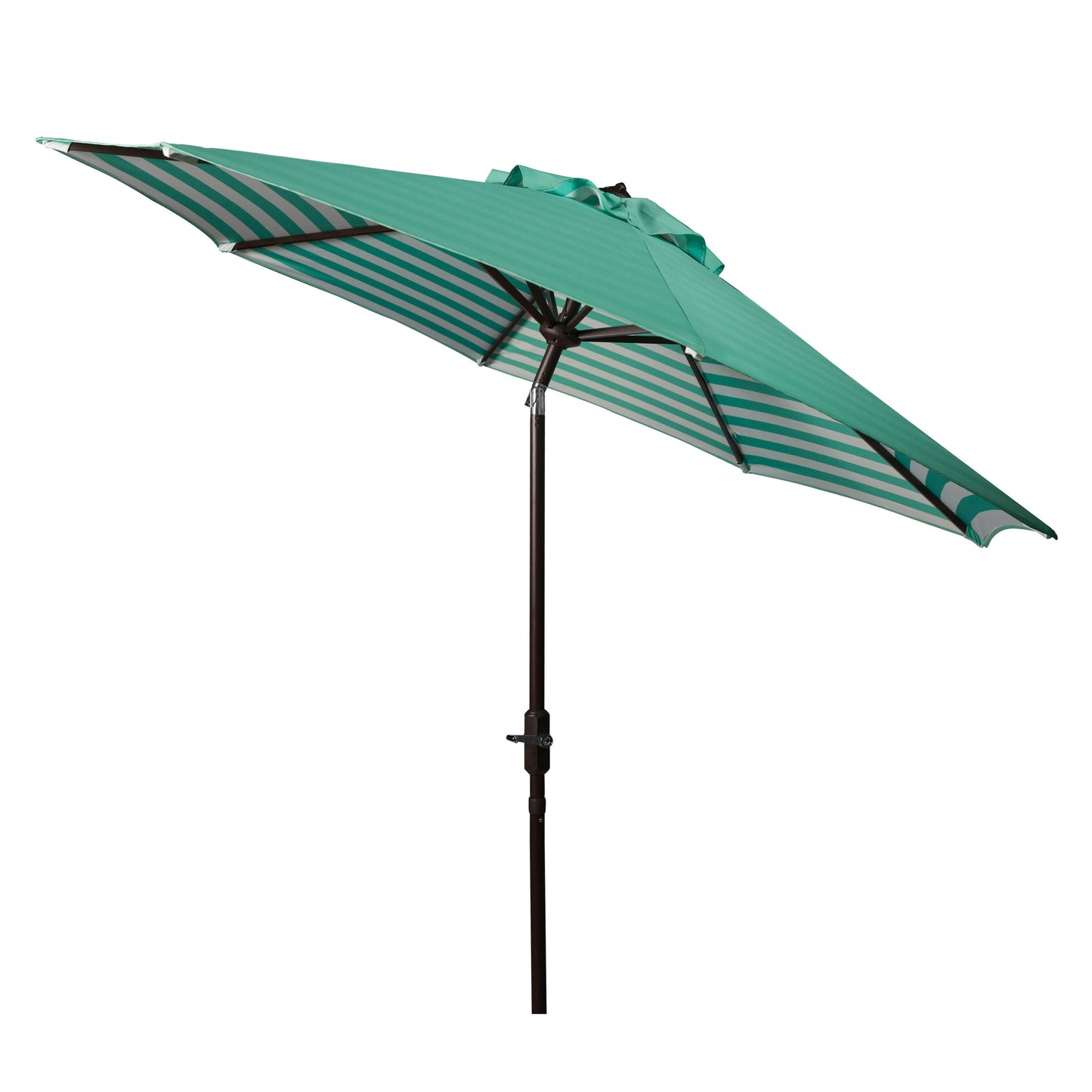 Parasol de jardin à manivelle SAFAVIEH Hadire Inside Out à rayures, 9 pieds