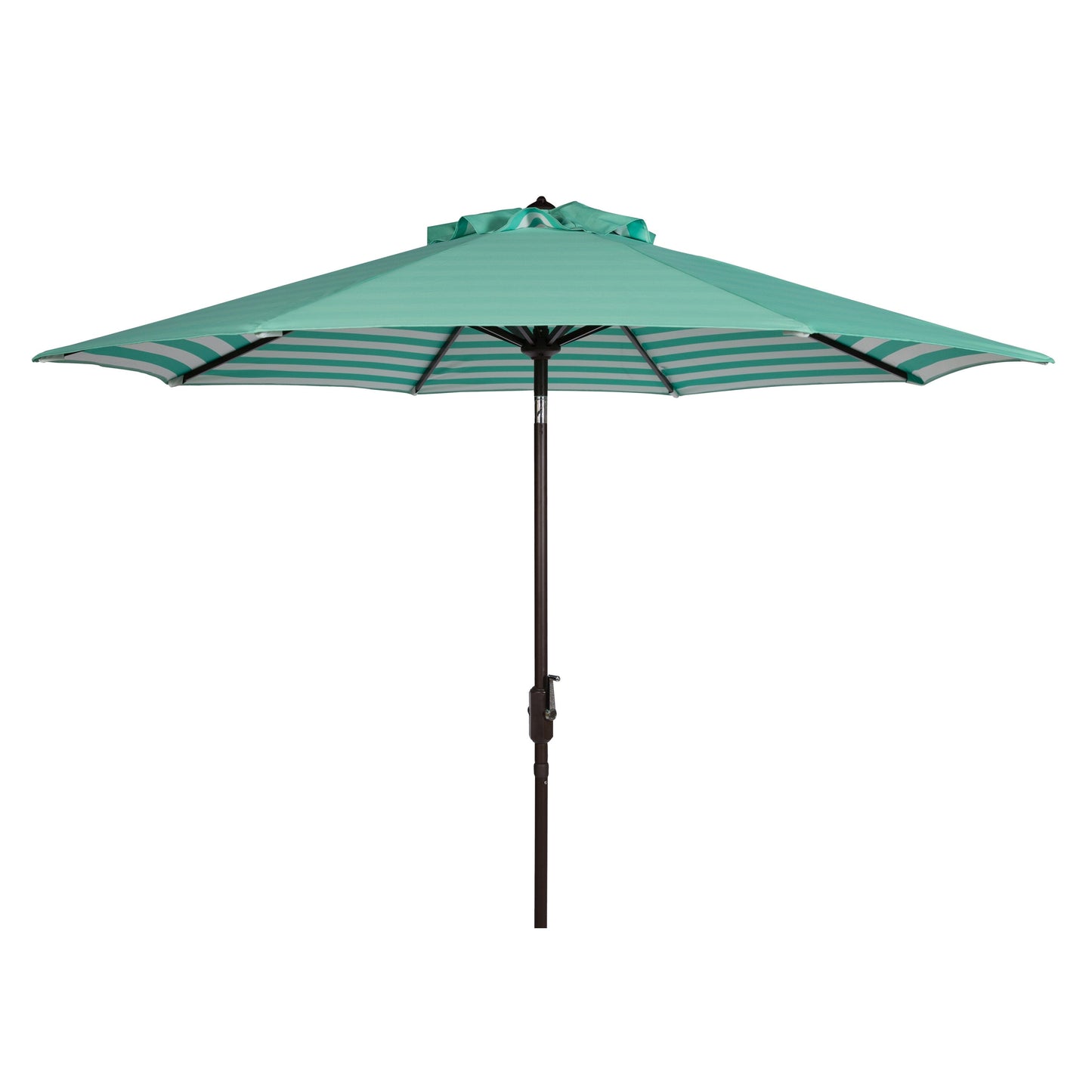 Parasol de jardin à manivelle SAFAVIEH Hadire Inside Out à rayures, 9 pieds
