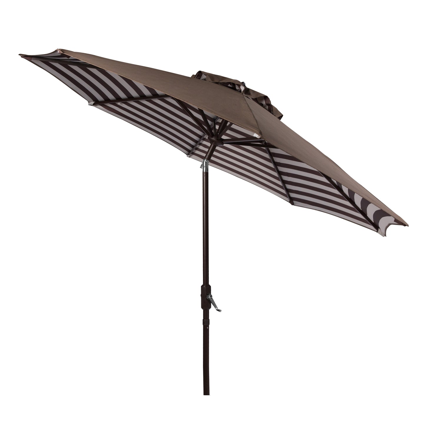 Parasol de jardin à manivelle SAFAVIEH Hadire Inside Out à rayures, 9 pieds