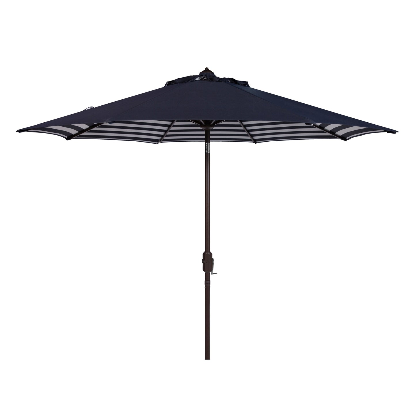 Parasol de jardin à manivelle SAFAVIEH Hadire Inside Out à rayures, 9 pieds