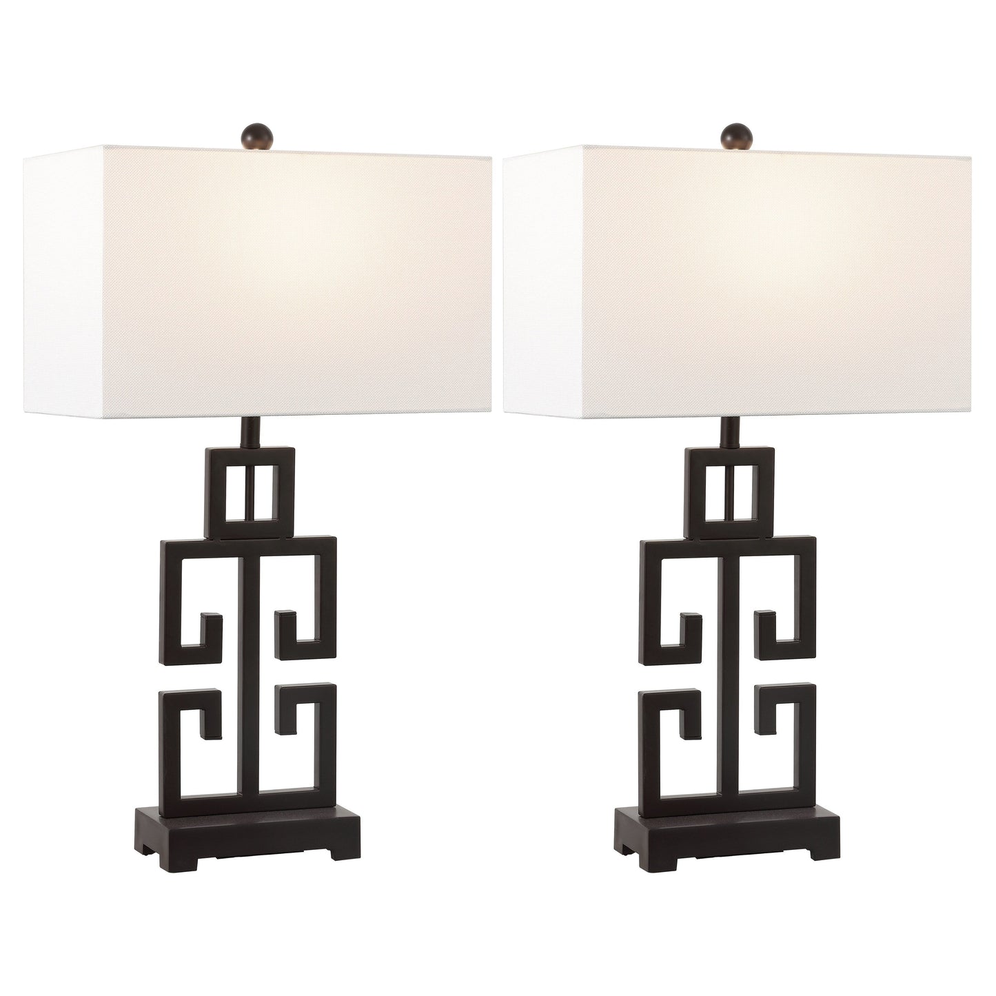 SAFAVIEH Lighting Chantelle, lampe de table antique dorée de 74 cm (lot de 2) - 16W x 9D x 74H