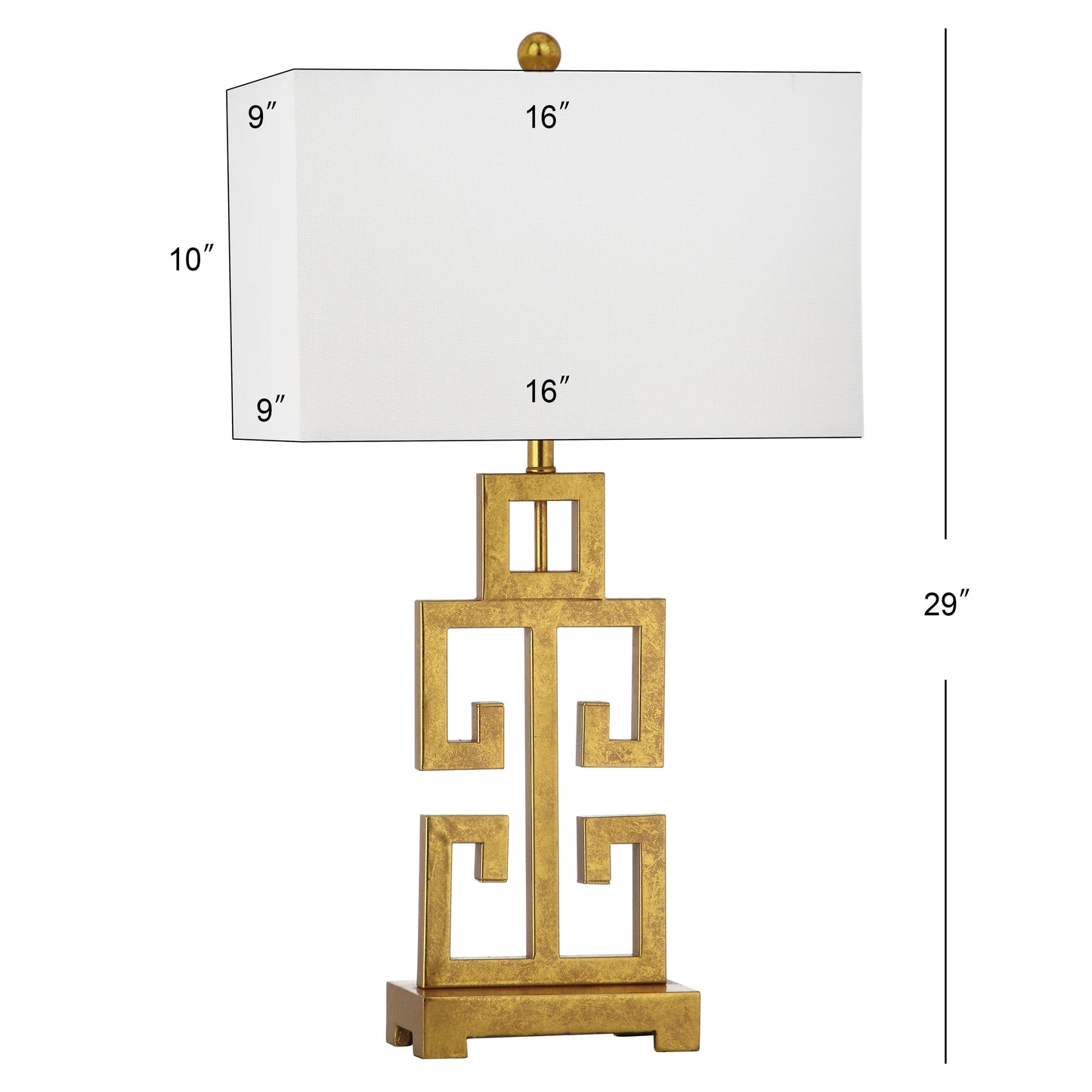 SAFAVIEH Lighting Chantelle, lampe de table antique dorée de 74 cm (lot de 2) - 16W x 9D x 74H