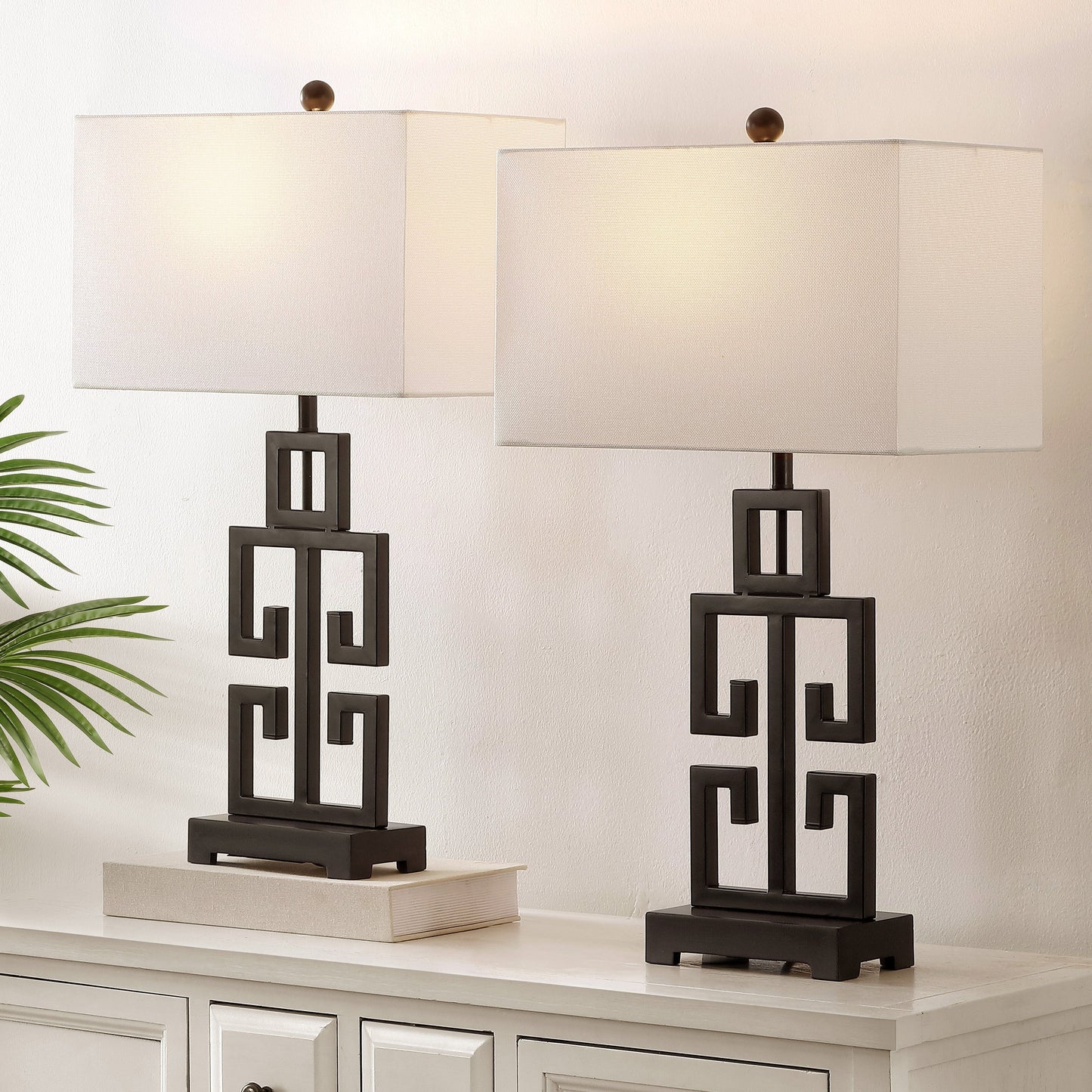SAFAVIEH Lighting Chantelle, lampe de table antique dorée de 74 cm (lot de 2) - 16W x 9D x 74H