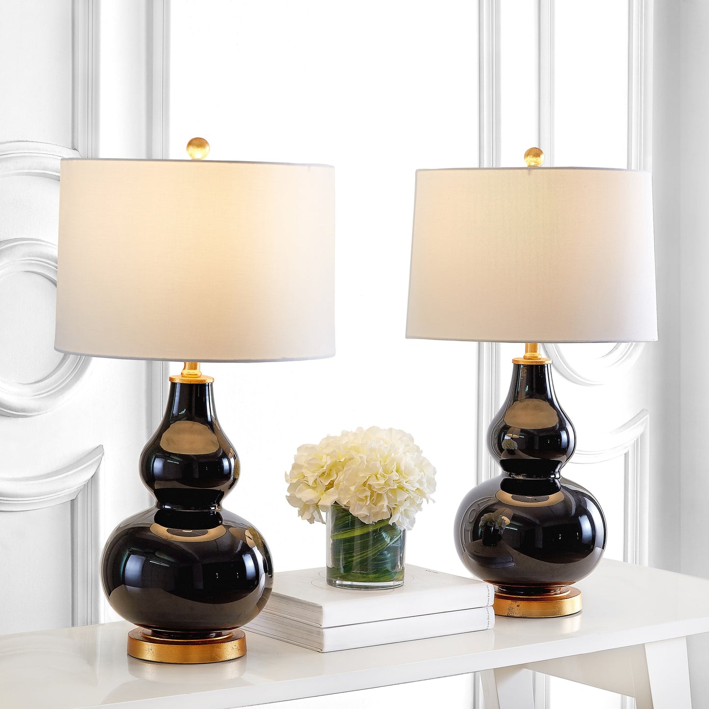 SAFAVIEH Lighting Diede Lampe de table en forme de gourde (lot de 2) - 15x15x28.5 - 15Lx15Px29H